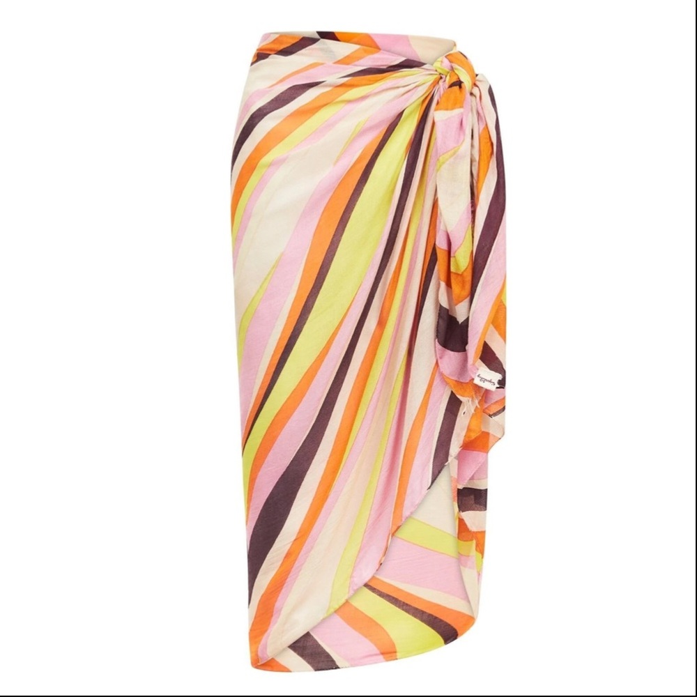 BNWT Tigerlily Nous Sarong Colourful New With Tag Summer Wrap Beachwear $59 - Picture 2 of 7